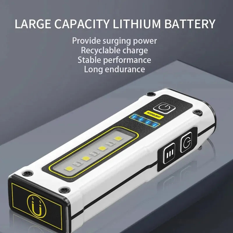 Danoz PowerSmart - Go anywhere Power Bank, Super Bright LED Source Work Lamp with Magnet Alarm SOS Key, Waterproof Emergency Flashlight