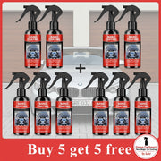 Promotional image of nano coating spray bottles with a buy 5 get 5 free offer.