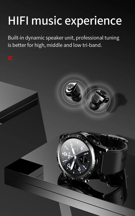 Danoz SuperSmartWatch ⌚ With Earbuds TWS Bluetooth Call Music Control Blood Pressure + More