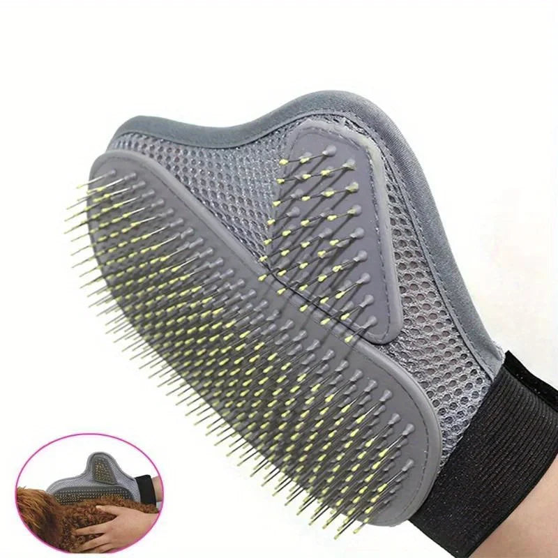 Danoz PetSmart - Pet Mitt - Gentle De shedding Pet Grooming Glove - Efficient Dog & Cat Hair Removal Brush with Massage Tips - Buy 1 Get 1 Free!