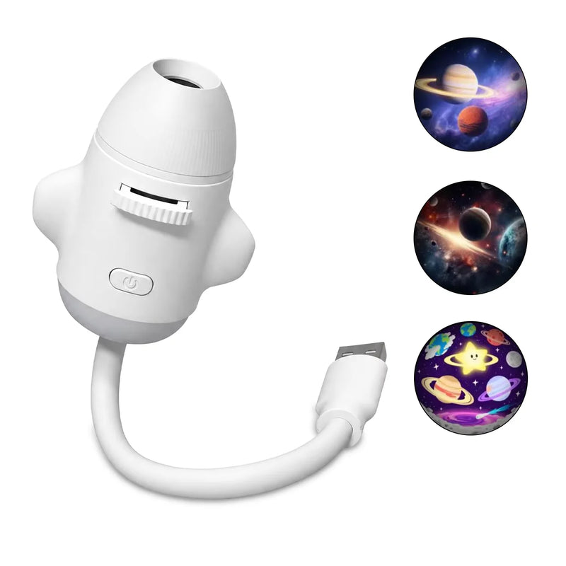 ✨ Danoz LightSmart | 2-in-1 USB Mini Galaxy Star Projector Night Light | Starry Sky & Reading Light | Multiple Slide Options | Car & Home | Adults & Kids