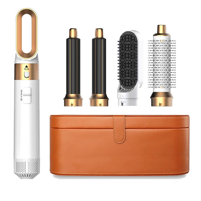 Danoz HairSmart - 5 In 1 Hair Dryer And Styler Kit With Professional Hot Air Brush Curling Iron Hair Straightener For Curling And Straightening