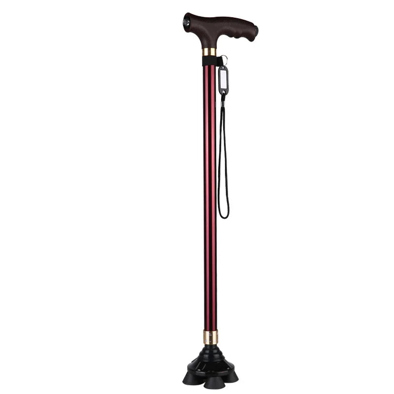 🦴 Danoz AidSmart | Multifunctional LED Walking Cane & Stick | Retractable Aluminium Alloy | 10-Step Adjustable Height | Non-Slip | Anti-Drop Wrist Strap | Perfect Gift for Seniors ❤️✨