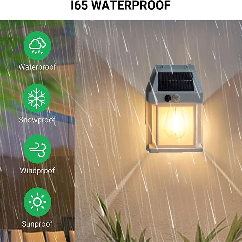 Danoz Direct - Solar Wall Lights Outdoor Tungsten Waterproof Wireless Motion Sensor Security Lamps Dusk to Dawn Lighting for Garden 1~8PCS
