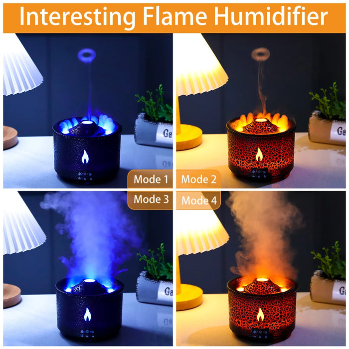 Transform your home into a soothing oasis with the Danoz Direct Exclusive Volcano Fire Flame Air Humidifier!