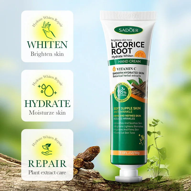 Danoz BeautySmart - Buy 1 Get 1 More! SADOER Vitamin C Licorice Hand Cream Moisturizing Nourishing Brightening Hydrating Hands Skin Care Products