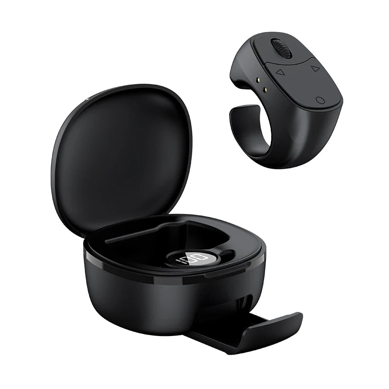 💍 Danoz TechSmart | Ola Esporte Fingertip Remote Scrolling Ring | Bluetooth 5.3 | TikTok & Reels Scroll | Selfie | eBook | Volume | 12-Hr Battery | Black, White & Pink