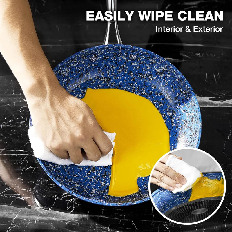 Add a pop of color to your cooking with Danoz DuraStone 26cm Forged Aluminum Fry Pan! incl. 5 years warranty