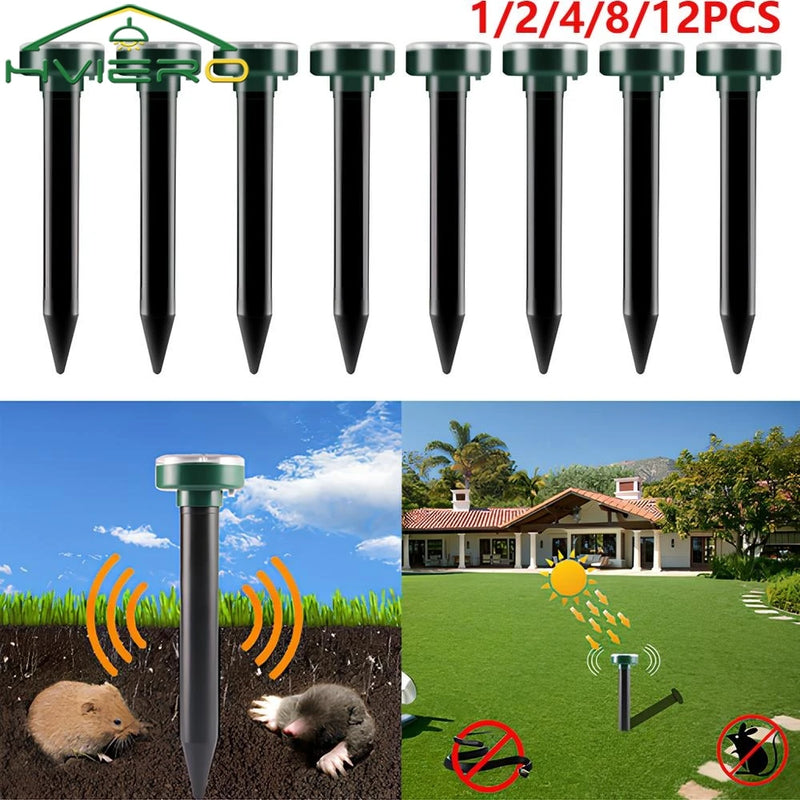 Keep your garden critter-free with Danoz Pest Outdoor Solar Repellent Lamp! This ultrasonic marvel uses electronic vibrations to send unwanted rodents, snakes, and insects