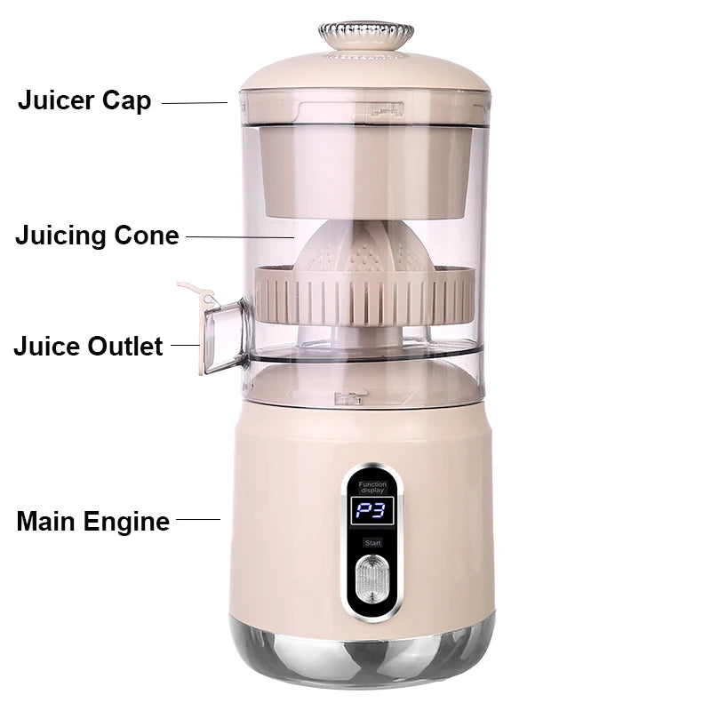 Squeeze fresh juice anywhere, anytime with this cordless wonder from Danoz. The wireless portable juicer charges via USB and delivers powerful extraction in seconds - citrus, oranges, lemons, watermelon, you name it!