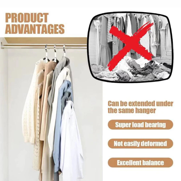 Revolutionize storage space with Danoz Direct - 12-24pcs Space triangular hanger! Say goodbye to clutter and hello to organized Wardrobe!