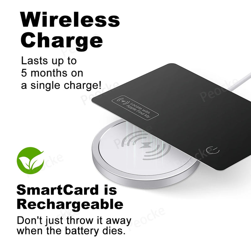 📍 Danoz TrackimoSmart | Wallet GPS Tracking Card | Apple Find My | Ultra-Thin | Wireless Charging | IP67 | iOS 14.5+ | 1 or 2 Pack
