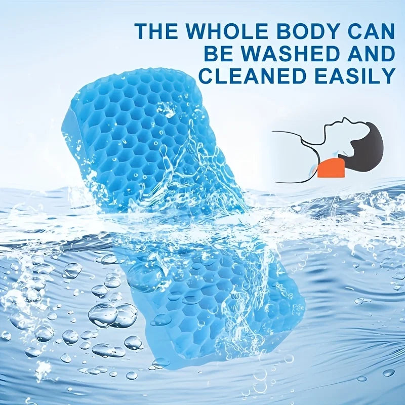 💤 Danoz SleepSmart | Cool Breathable Honeycomb Mesh Gel Neck Pillow | Cervical Support | Foldable & Portable | Cooling | Non-Electric ✨