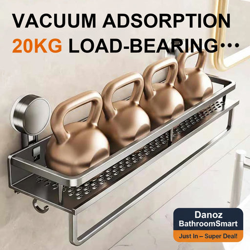 Kettlebell set on a vacuum adsorption rack with text indicating load-bearing capacity.
