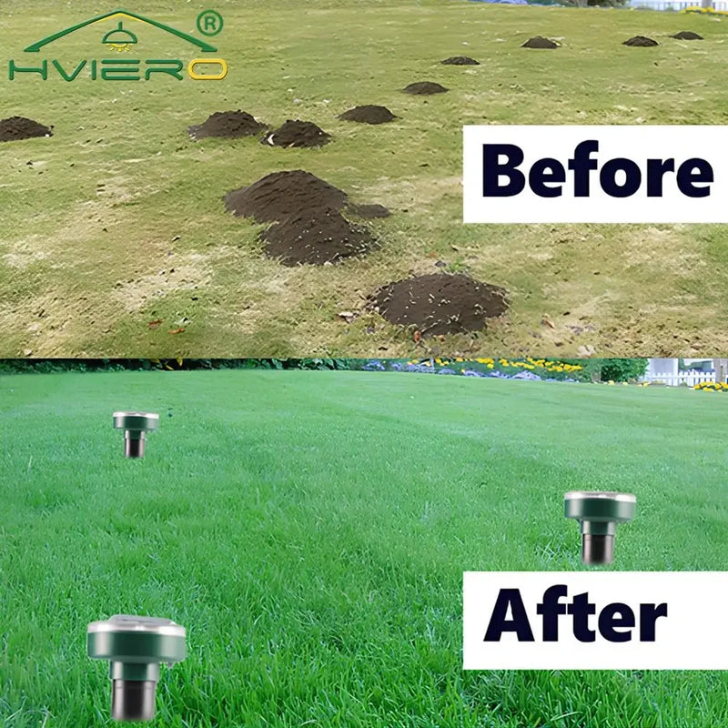 Keep your garden critter-free with Danoz Pest Outdoor Solar Repellent Lamp! This ultrasonic marvel uses electronic vibrations to send unwanted rodents, snakes, and insects