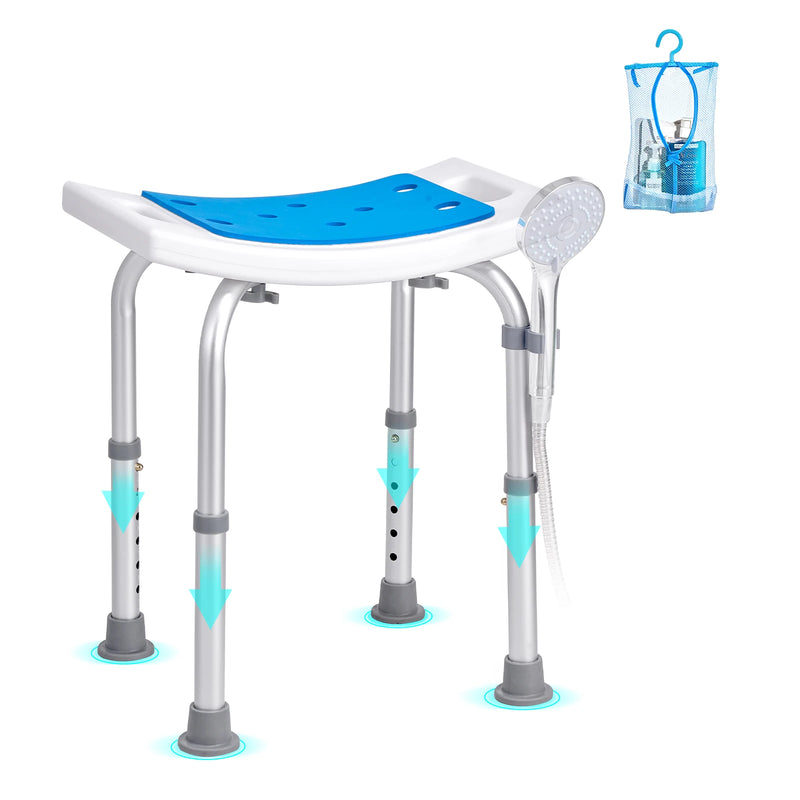 🚿 Danoz AidSmart | Adjustable Shower Chair & Stool | Built-In Handles | 158.8kg Capacity | Non-Slip | Height Adjustable | Safe Bathing for Seniors, Elderly & Post-Surgery ❤️✨