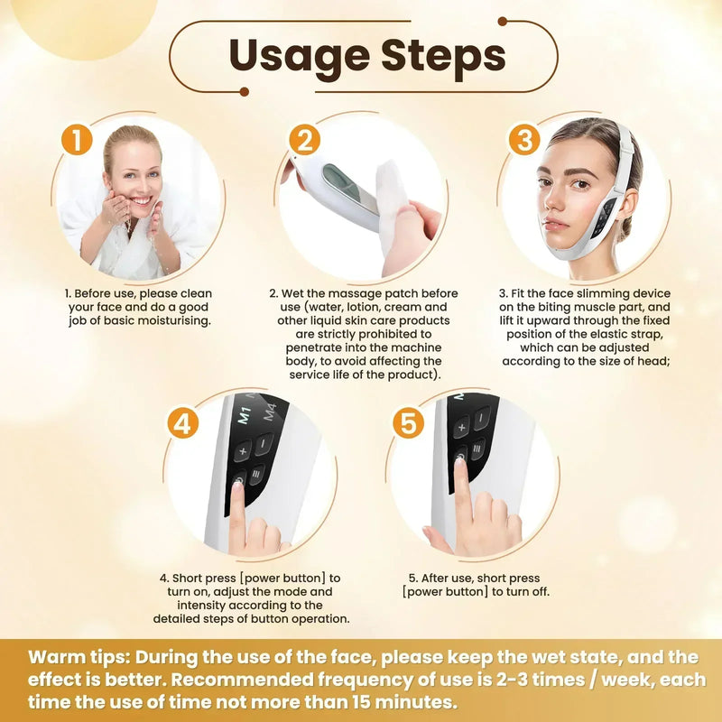 ✨ Danoz BeautySmart | Hailicare EMS V-Face Lifting Device | 6 Modes | 8 Levels | Microcurrent | Double Chin Removal | LED Vibrate Upgrade Available 💎