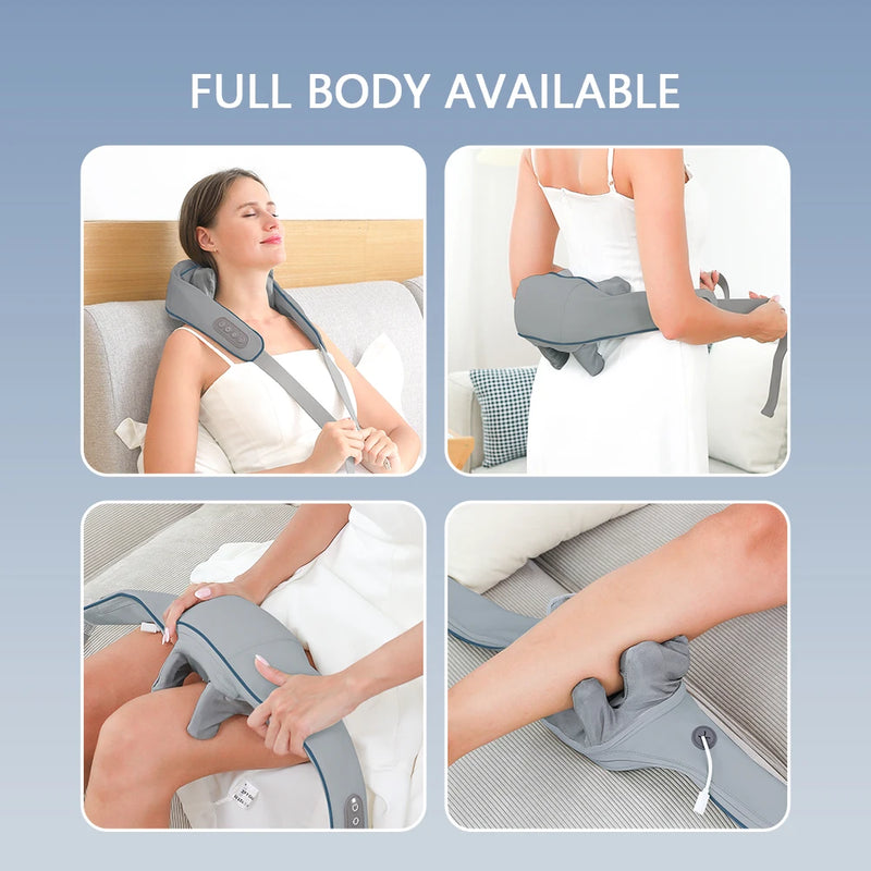 Danoz MassageSmart ShiatsuDo Neck & Shoulder Massager 💪 | 6-Claw 3D Kneading, Heat Therapy, USB Rechargeable — Trapezius & Full Body
