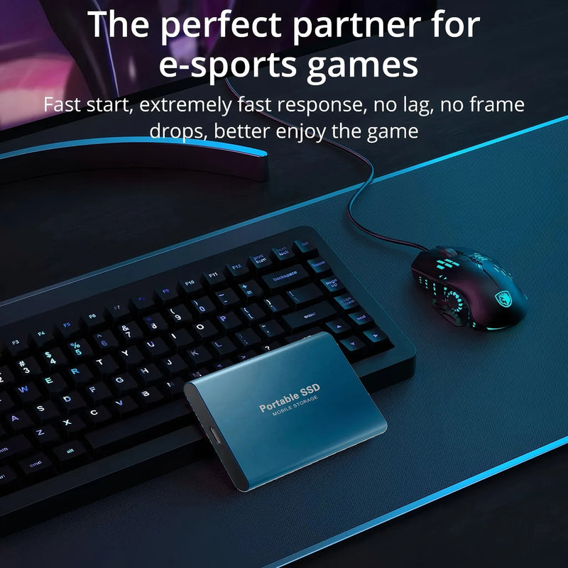 Danoz DeviceSmart - High-Speed External Hard Disk, 2TB 4TB Solid State Drive 1TB Hard Drive USB3.2/Type-C Mass Capacity Portable SSD for Laptop/PC