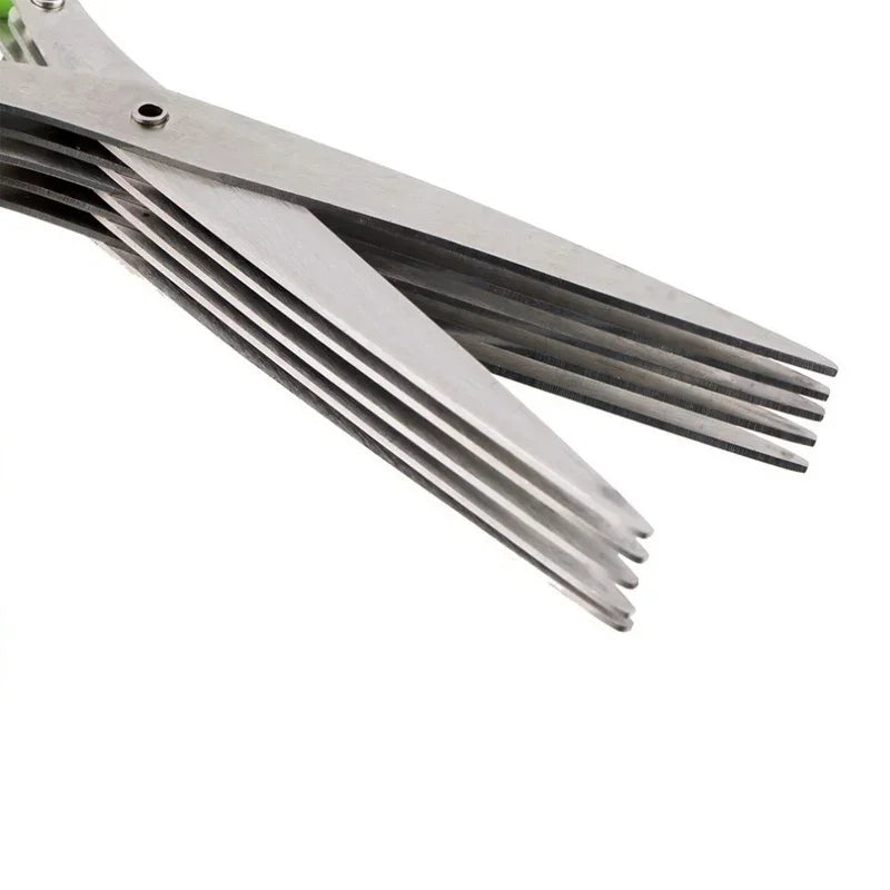 ✂️ Danoz CookSmart | Multi-Layer Stainless Steel Kitchen Scissors | 3 or 5 Blade | Herb, Scallion & Laver Cutter | Cooking Tool