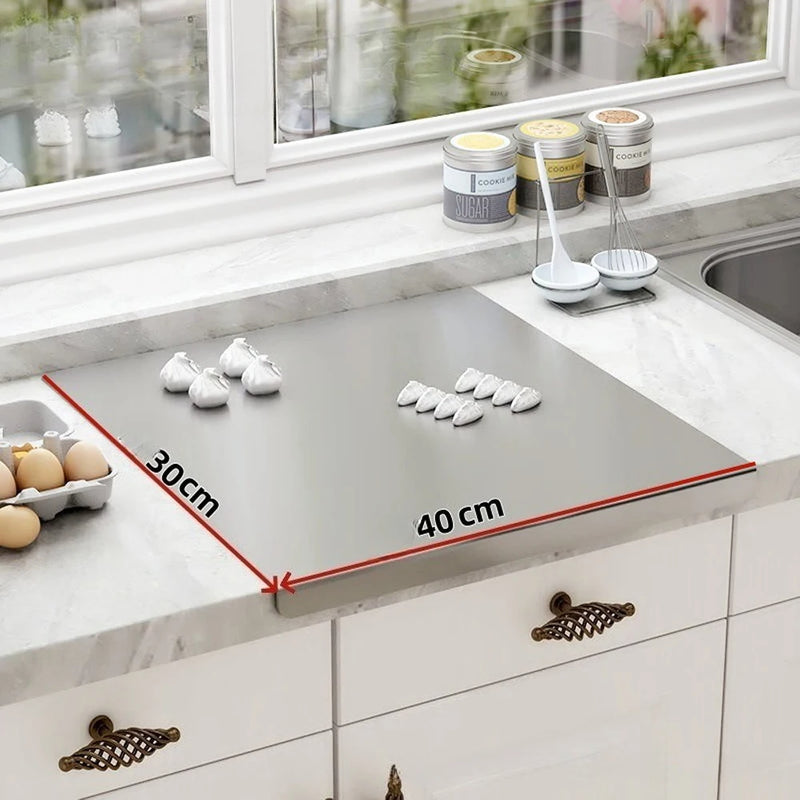 🔪 Danoz KitchenSmart | 304 Food Grade Stainless Steel Chopping Board | Non-Slip Edge | Large 40x50cm | Cutting Board for Vegetables, Pastries & More ✨