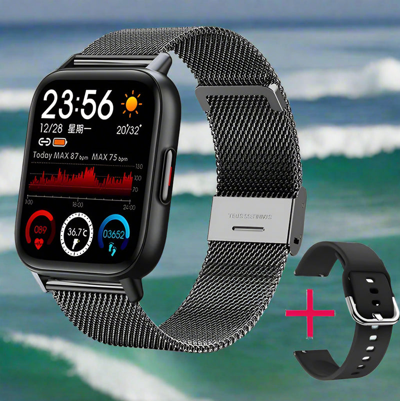 Danoz Smart - Xiaomi New 1.69 Inch Smart Watch Men Body Temperature Full Touch Smartwatch Women Accurate Oxygen Monitor Clock 2023 PK P8