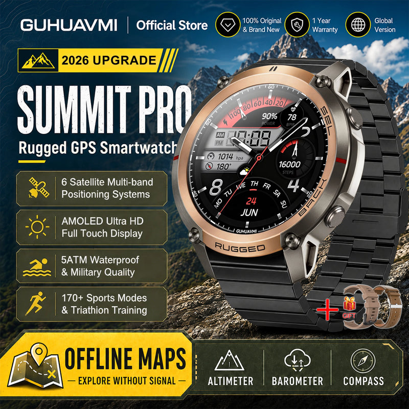 ⌚ Danoz WatchSmart | 2026 Military GPS Smartwatch | 1.43" AMOLED | Offline Map | 5ATM | 170+ Sports | Bluetooth Call | 500mAh | Men & Women