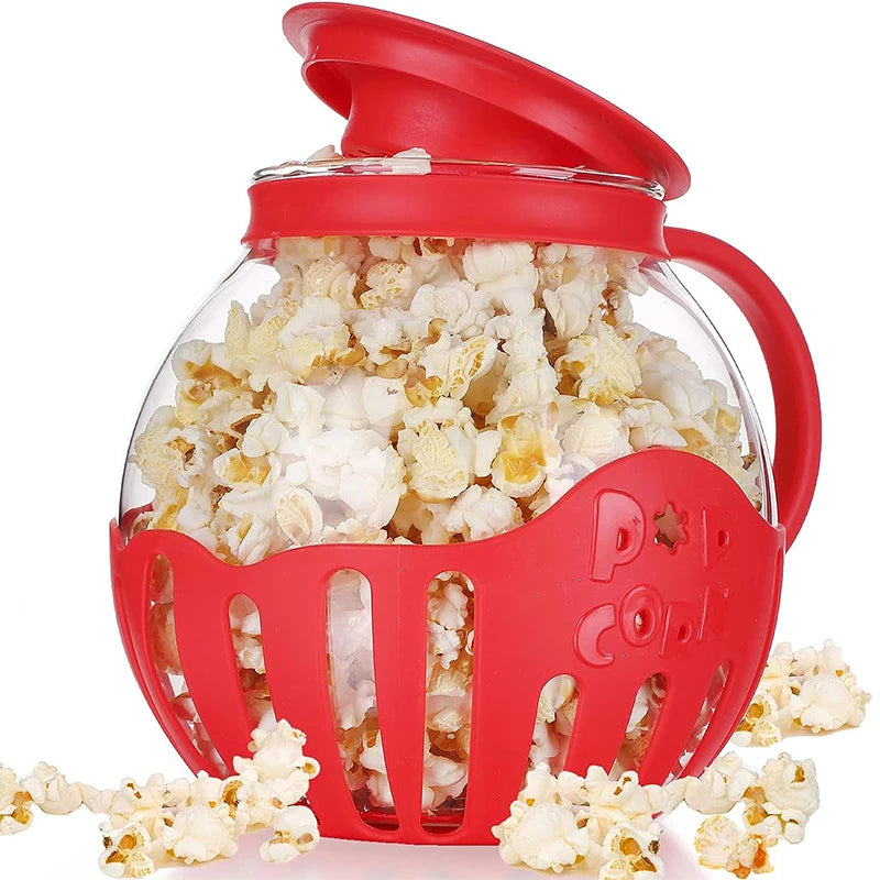 Make popcorn time fun and easy with Danoz CookSmart Microwave Glass Popcorn Popper! Crafted from temperature-safe borosilicate glass and topped with a flexible silicone lid