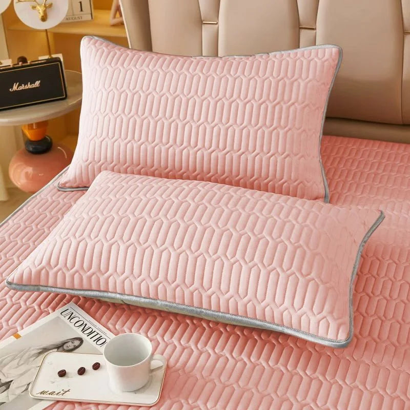 ❄️ Danoz PillowSmart | 2-Pack Summer Cool Pillowcases | Cooling Air-Conditioning Feel | Dustproof & Anti-Mite | Washable | 48×74cm | Gray, Pink & Blue ✨