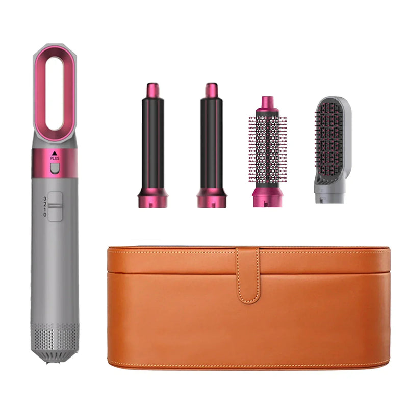 Danoz HairSmart - 5 In 1 Hair Dryer And Styler Kit With Professional Hot Air Brush Curling Iron Hair Straightener For Curling And Straightening