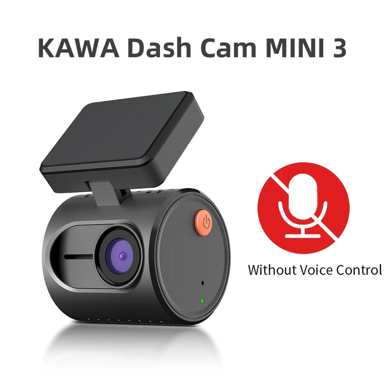 Danoz CarSmart - 2K Dash Camera For Cars DVR KAWA Dash Cam MINI 3 Video Recorder Emergency Voice Control Night Vision WiFi APP Monitor Dashcam