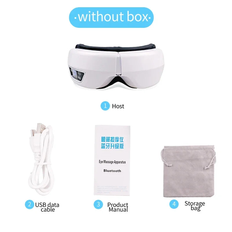 Danoz MassageSmart 👁️ | Smart Foldable Eye Massager | Airbag Vibration | Bluetooth Music | Heat Compress | 4 Modes | Eye Fatigue Relief | Free Postage!