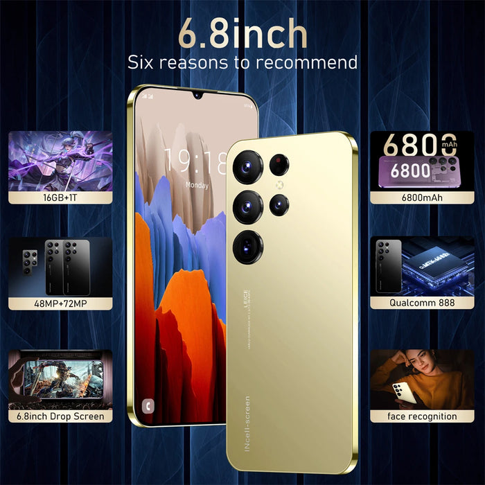 Danoz Smart 📱 Hot New S24 Ultra Smart phone 7.3 inch Full Screen 4G/5G Cell Phone 22TB+2TB 7800mAh Mobile Phones Global Version