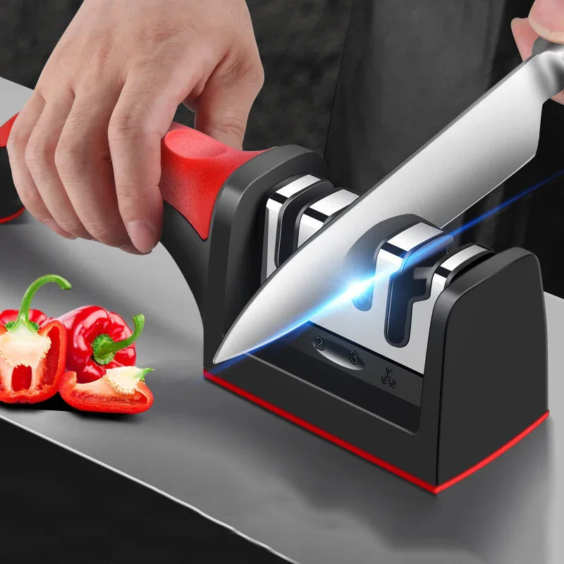 Keep your kitchen knives 🔪 sharp and ready with the Danoz Kitchen 3-Segment Knife Sharpener - Buy 1 Get 1 Free!