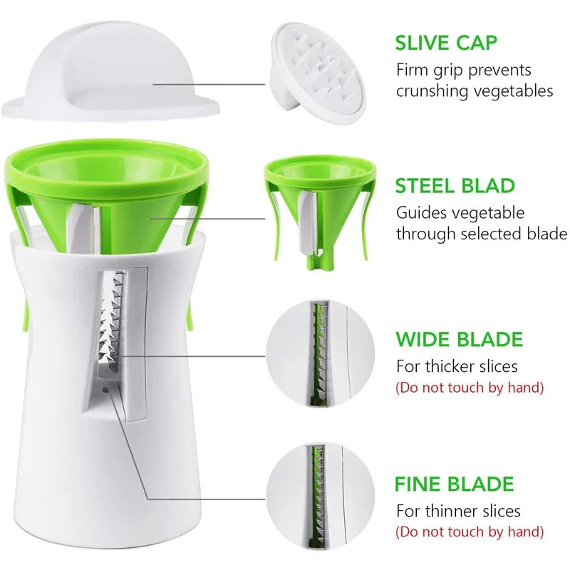 Danoz Kitchen - LMETJMA Heavy Duty Spiralizer Vegetable Slicer Vegetable Spiral Slicer Cutter Zucchini Pasta Noodle Spaghetti Maker KC0335 - Buy 1 Get 1 Free!