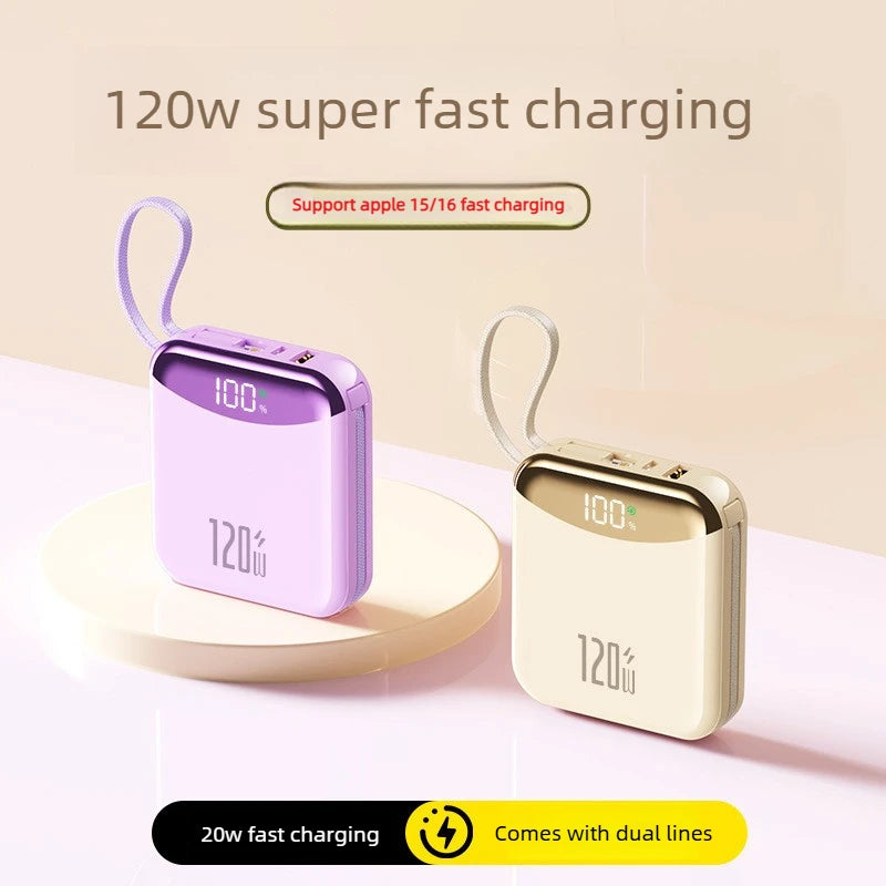 ⚡ Danoz PowerSmart | 165W 20,000mAh Mini Power Bank | Fast Charge | USB-C | Digital Display | LED Lamp | Black, White, Blue, Beige & Purple