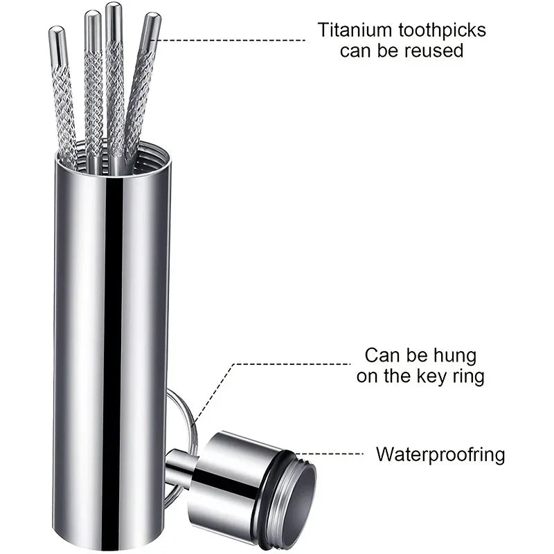 🦷 Danoz DentalSmart | 3-Pack Stainless Steel Reusable Toothpick Set | Tartar Removal | Tooth Flossing Tool | Portable Teeth Cleaner | Eco-Friendly Oral Care Bundle ✨😄