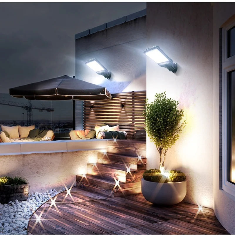 Illuminate your outdoor space with Danoz Direct - 108COB Solar Street Lights with a motion sensor and 3 modes - Bundel Offers