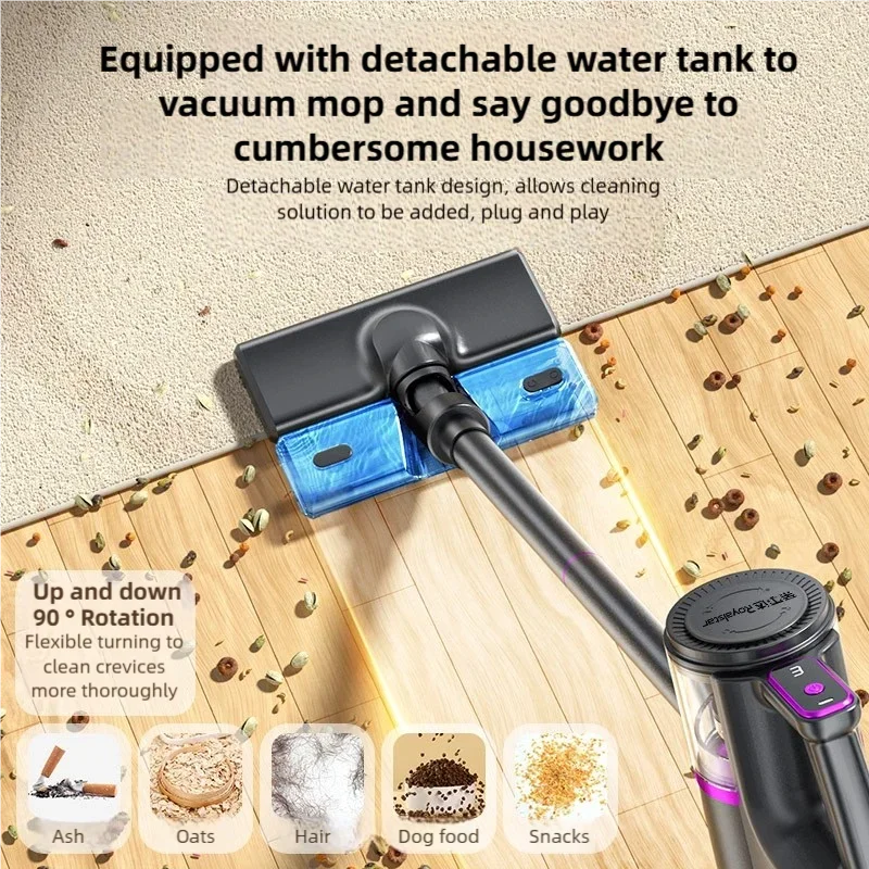 🧹 Danoz CleanSmart | TINSOL 35000Pa Wireless Vacuum & Mop | 150W | 3-Gear Suction | Mite Removal | Type-C Rechargeable