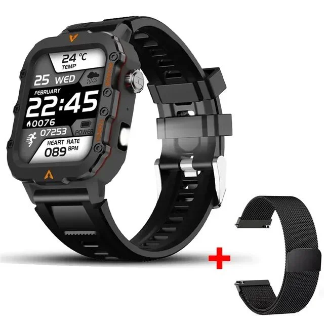 ⌚ Danoz TechSmart | Ola Esporte Military Outdoor Smart Watch | 1.73" HD | LED Flashlight | Bluetooth Calling | Heart Rate SpO2 | Life Waterproof ✨