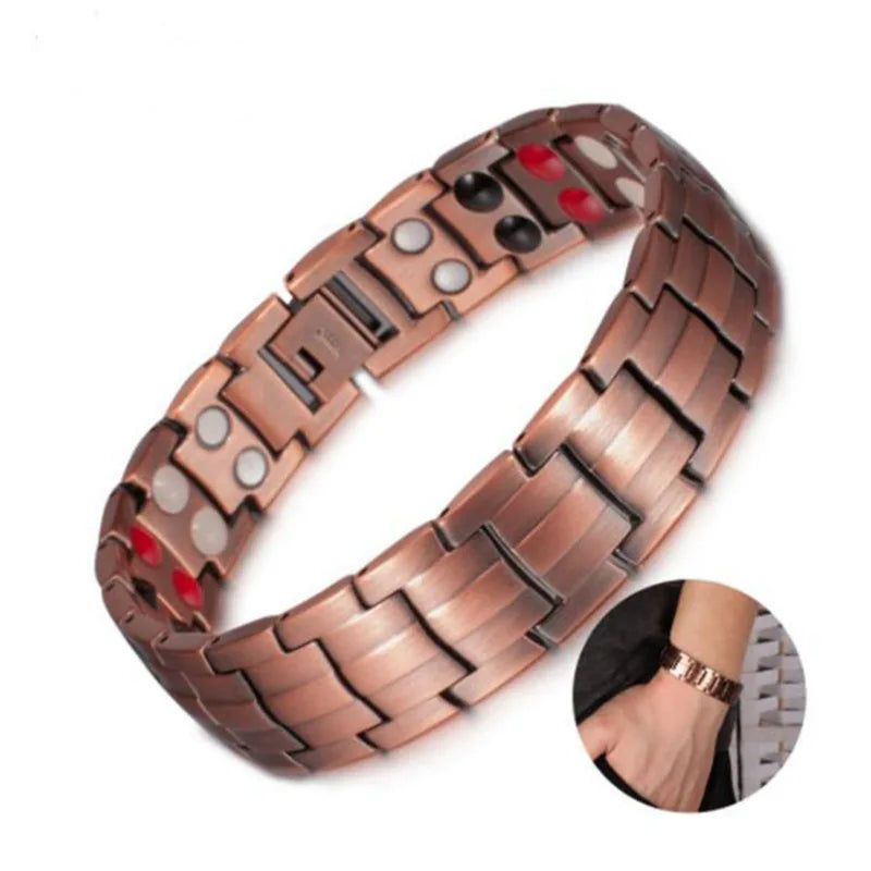 Danoz HealthSmart - Healing Healthy Copper Magnetic Bracelet for Men Arthritis Pain Relief Bio-Energy Blood Pressure Bracelet Health Bangle Jewelry - Buy 1 Get 1 More!
