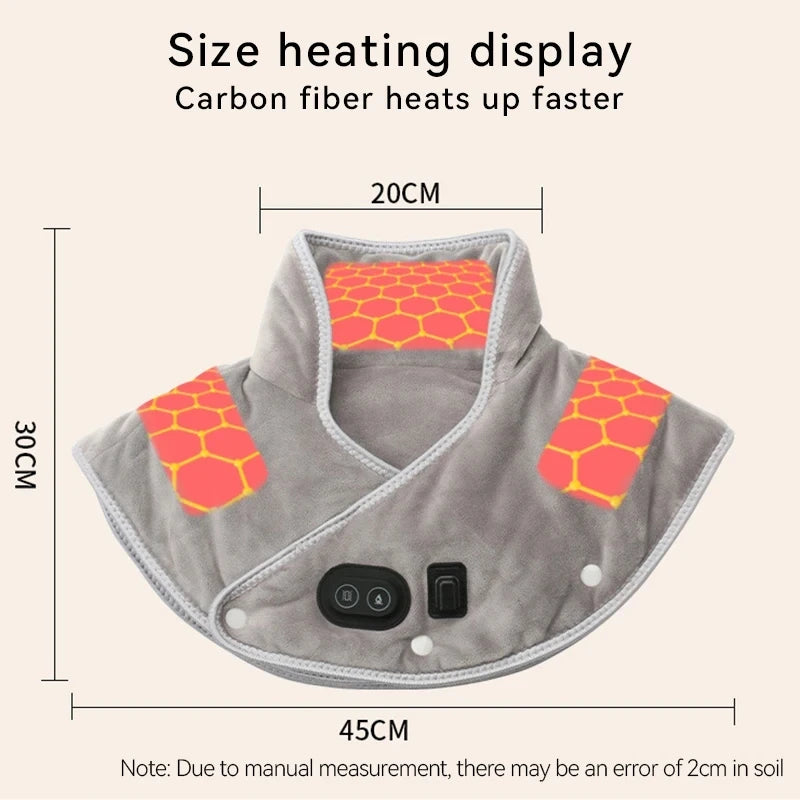 Relieve tension with Danoz Direct Electric Heating Shoulder Neck Pad Massager. USB-powered cervical brace wrap uses thermal compress