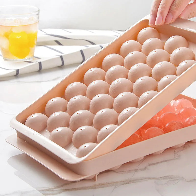 🧊 Danoz KitchenSmart | 2-Pack Round Ice Ball Molds | 33 Balls Each | BPA-Free | Whiskey & Cocktail Ice | Twist-Release | Lid Included ✨