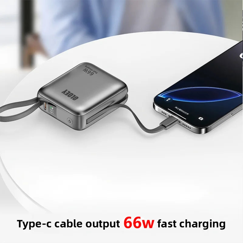 ⚡ Danoz PowerSmart | OLOEY 65W Power Bank | Built-In Cables | LCD Display | 3-Device Charging | 6 Safety Protections | Airline Approved | 10K–100K mAh