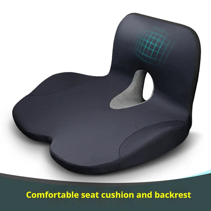 Danoz Health - DL-Shaped Integrated Car/Chair Seat Cushion Memory Foam Seat Anti-Slip Bottom Pressure-Reducing Hip Waist Support