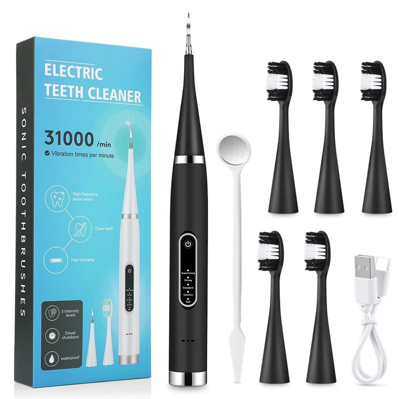 Danoz DentalSmart - USB Rechargeable - Teeth Whitening Dental Calculus Scaler Plaque Coffee Stain Tartar Removal High Frequency Sonic Toothbrush Teeth Cleaner