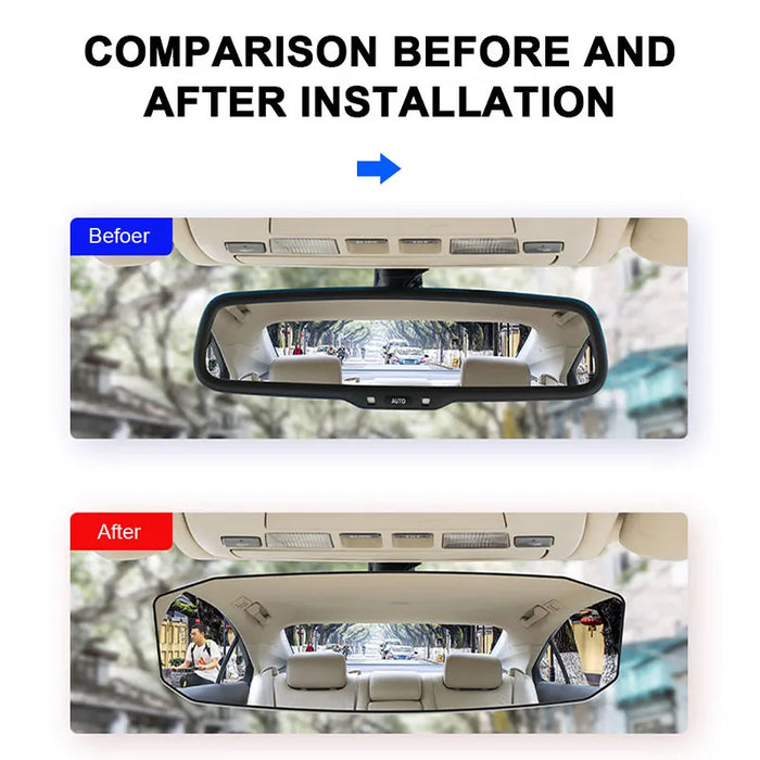 Upgrade your driving experience with Danoz Direct -  WideView Mirror - Wide Angle Convex Rearview Mirror Anti Glare