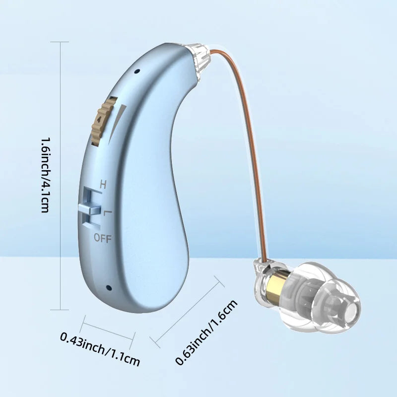 Experience clearer, crisper sound with Danoz 2 sets of mini digital hearing aids—designed just for seniors!