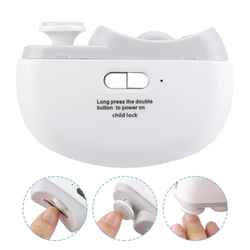 Danoz NailSmart Electric Nail Clipper 💅 | 3-in-1 Trim, Grind & Polish | Built-In LED Light | 2-Speed | Rechargeable USB-C | Safe for Babies & Adults | Nail Debris Catcher!