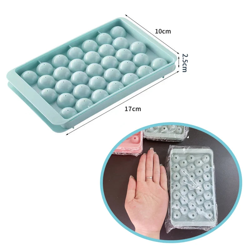 🧊 Danoz KitchenSmart | 2-Pack Round Ice Ball Molds | 33 Balls Each | BPA-Free | Whiskey & Cocktail Ice | Twist-Release | Lid Included ✨